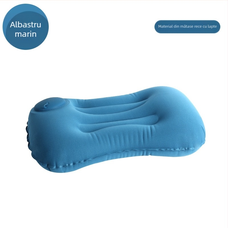 Pernă de călătorie gonflabilă – model pătrat FlyingBear, 10 cm grosime, PVC ecologic, greutate 100 g