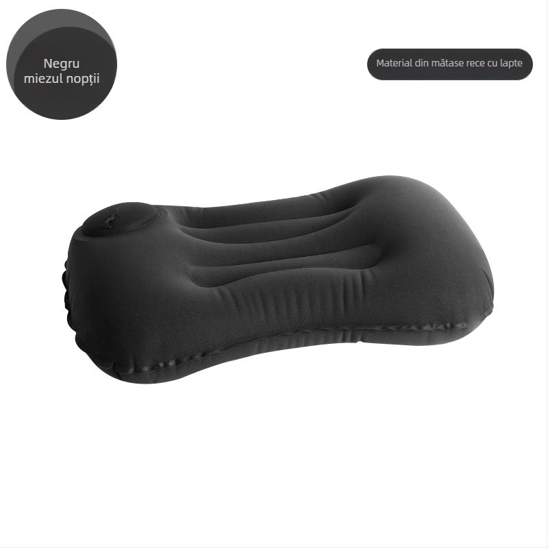 Pernă de călătorie gonflabilă – model pătrat FlyingBear, 10 cm grosime, PVC ecologic, greutate 100 g