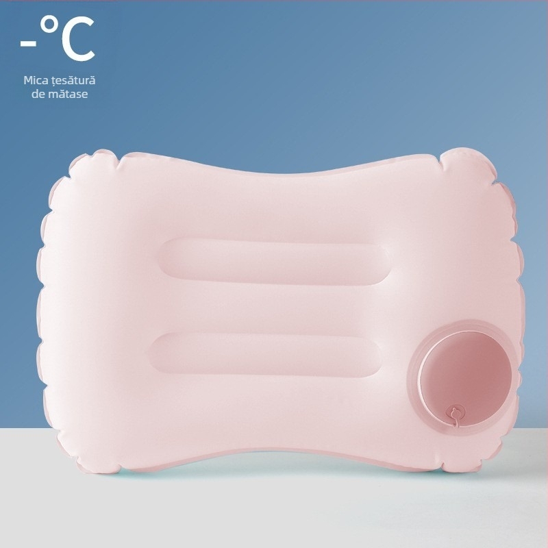 Pernă de călătorie gonflabilă – model pătrat FlyingBear, 10 cm grosime, PVC ecologic, greutate 100 g