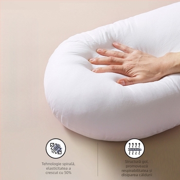 Perne de maternitate în formă de U, cu husă din fibre de bambus, greutate 1,1–1,5 kg, umplutură cod 19022027760