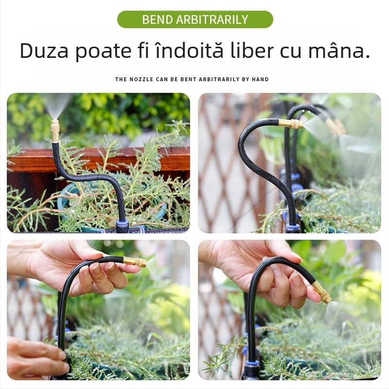 Duză de irigare Micro-spray cu unghi reglabil, duză universală 360°, instalare rapidă prin plug-in, pulverizator automat pentru grădină