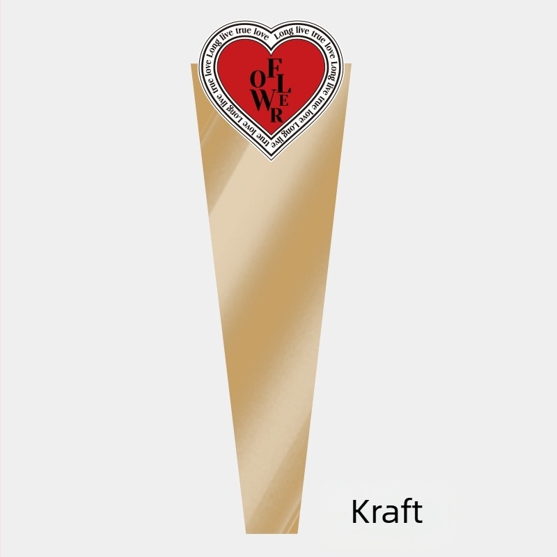 Geantă de ambalare pentru buchete din hârtie kraft și plastic; ambalaj exterior; fabricare manuală; origine Zhejiang, China