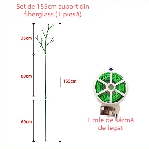 Bară de susținere pentru plante – plastic, pentru balcon și grădinărit acasă, suport anti-cădere pentru plante