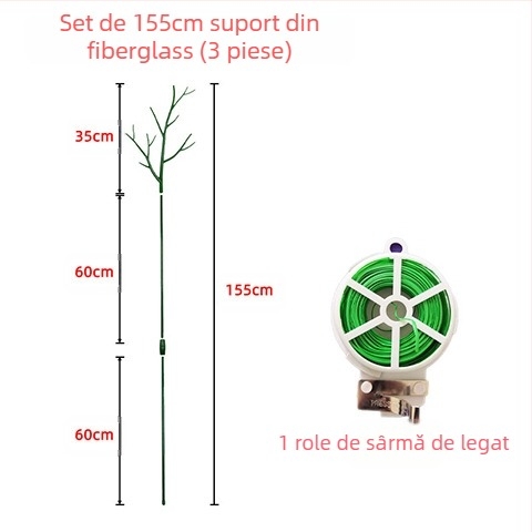 Bară de susținere pentru plante – plastic, pentru balcon și grădinărit acasă, suport anti-cădere pentru plante