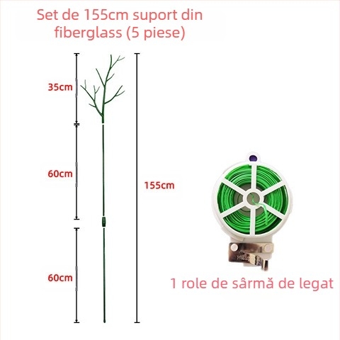 Bară de susținere pentru plante – plastic, pentru balcon și grădinărit acasă, suport anti-cădere pentru plante
