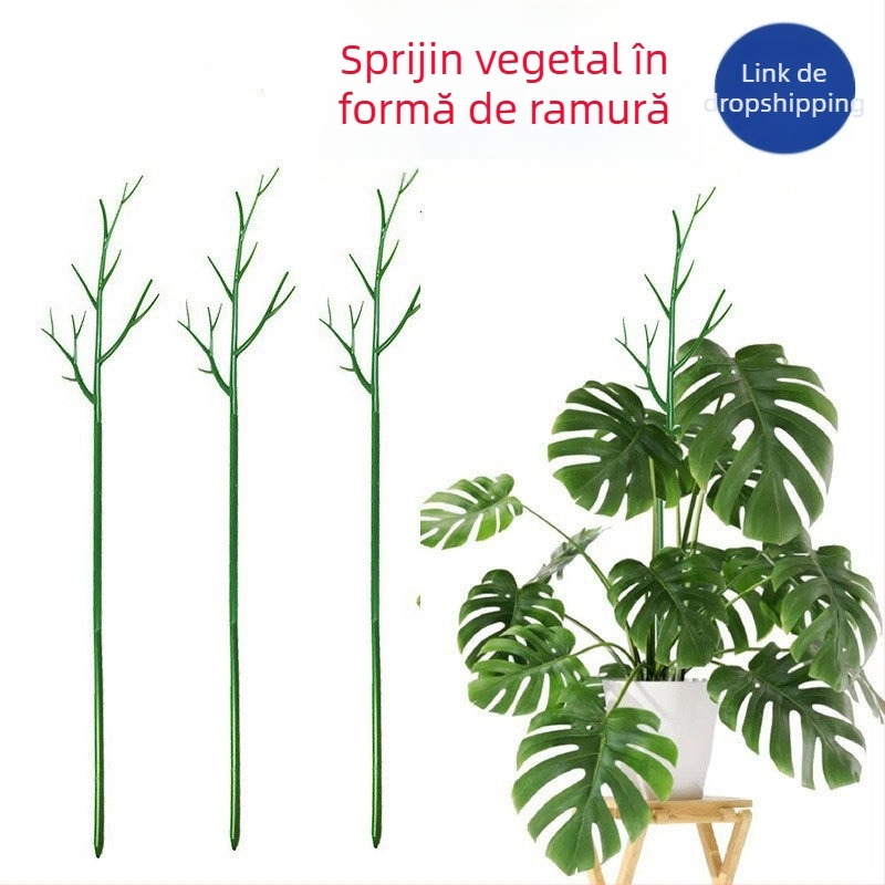 Bară de susținere pentru plante – plastic, pentru balcon și grădinărit acasă, suport anti-cădere pentru plante