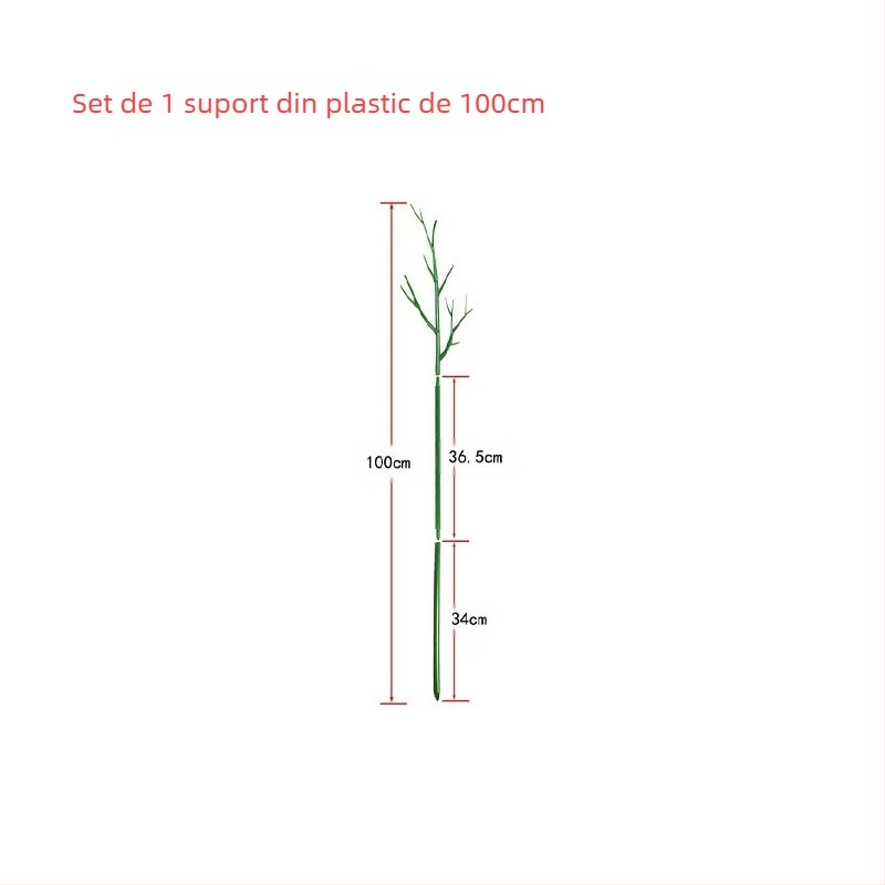 Bară de susținere pentru plante – plastic, pentru balcon și grădinărit acasă, suport anti-cădere pentru plante