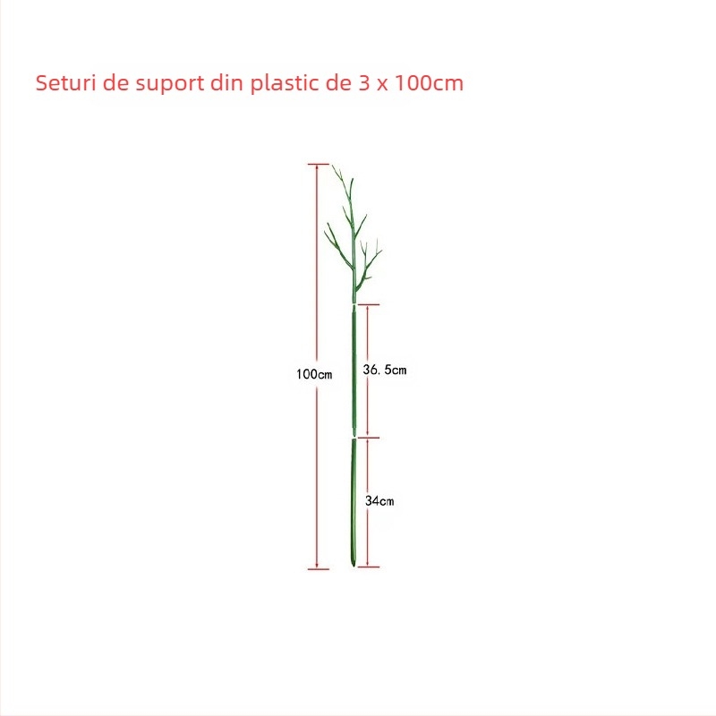 Bară de susținere pentru plante – plastic, pentru balcon și grădinărit acasă, suport anti-cădere pentru plante