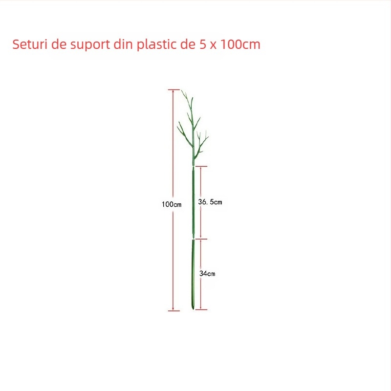 Bară de susținere pentru plante – plastic, pentru balcon și grădinărit acasă, suport anti-cădere pentru plante