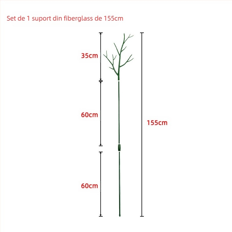 Bară de susținere pentru plante – plastic, pentru balcon și grădinărit acasă, suport anti-cădere pentru plante