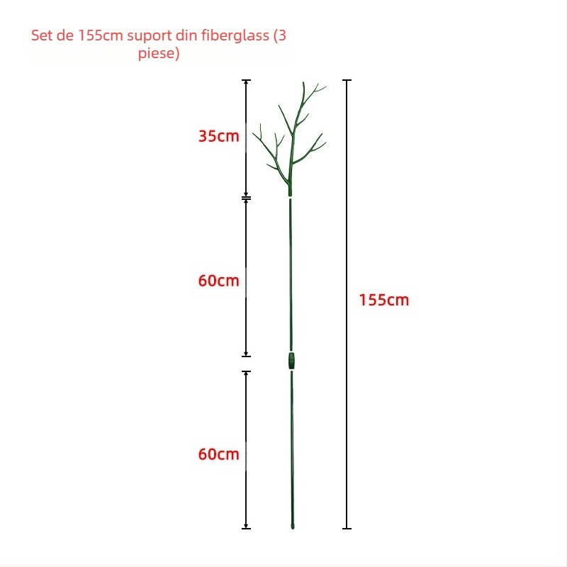 Bară de susținere pentru plante – plastic, pentru balcon și grădinărit acasă, suport anti-cădere pentru plante