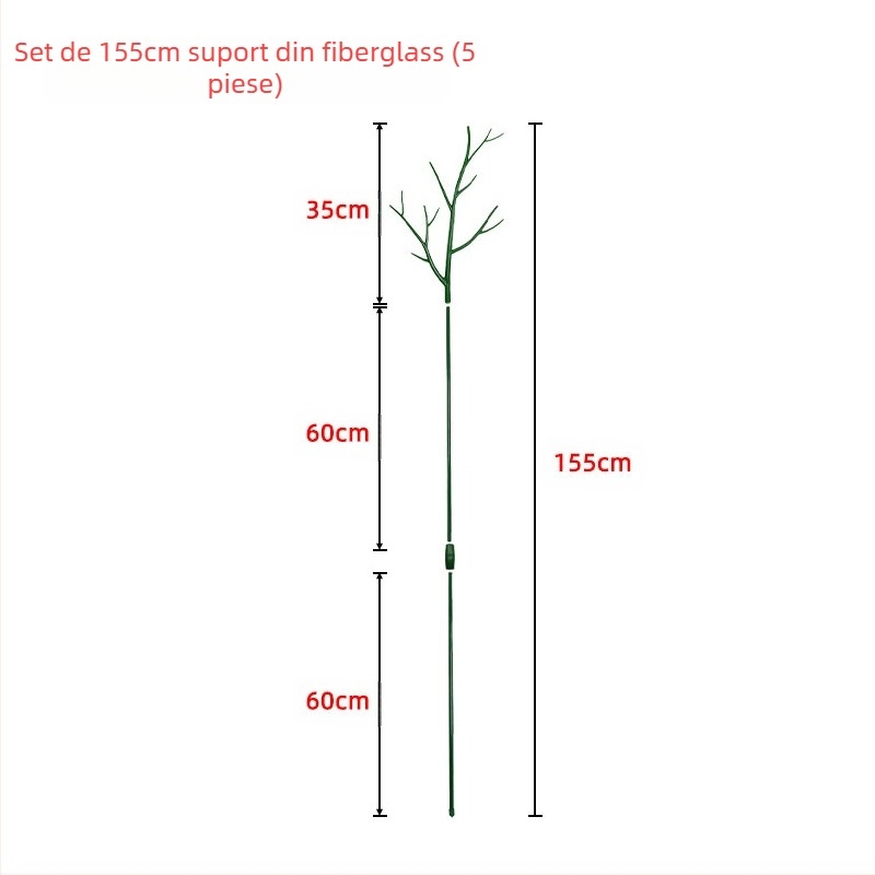 Bară de susținere pentru plante – plastic, pentru balcon și grădinărit acasă, suport anti-cădere pentru plante
