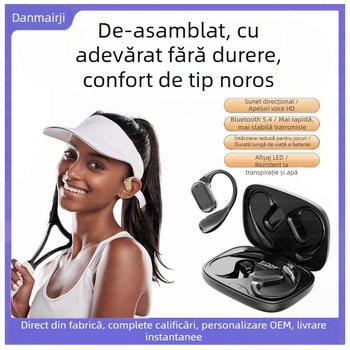 Căști Bluetooth cu traducere AI pentru ureche Q11 Q22 Q15Pro, Bluetooth 5.3, rază 10 m, autonomie 4–8 h, afișaj digital