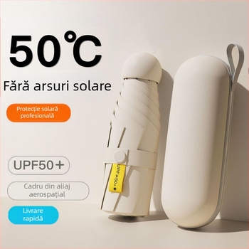 Ruoshiyu umbrelă de soare pliabilă – 8 brațe din oțel, țesătură poliester 210T, UPF 50+, mâner din aliaj, greutate 340 g