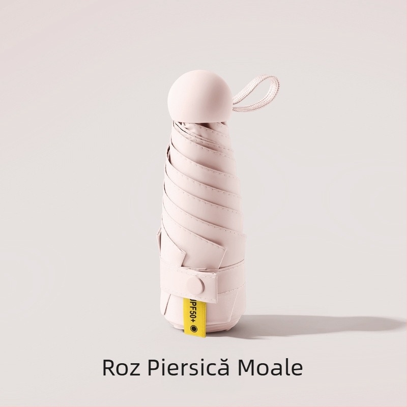 Ruoshiyu umbrelă de soare pliabilă – 8 brațe din oțel, țesătură poliester 210T, UPF 50+, mâner din aliaj, greutate 340 g