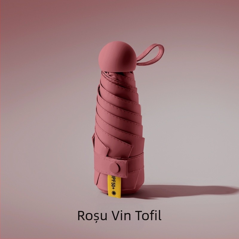 Ruoshiyu umbrelă de soare pliabilă – 8 brațe din oțel, țesătură poliester 210T, UPF 50+, mâner din aliaj, greutate 340 g