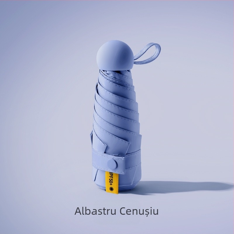 Ruoshiyu umbrelă de soare pliabilă – 8 brațe din oțel, țesătură poliester 210T, UPF 50+, mâner din aliaj, greutate 340 g