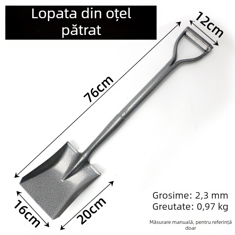 Lopată de săpat pentru grădină în aer liber, din oțel mangan, Autonomy, unealtă agricolă