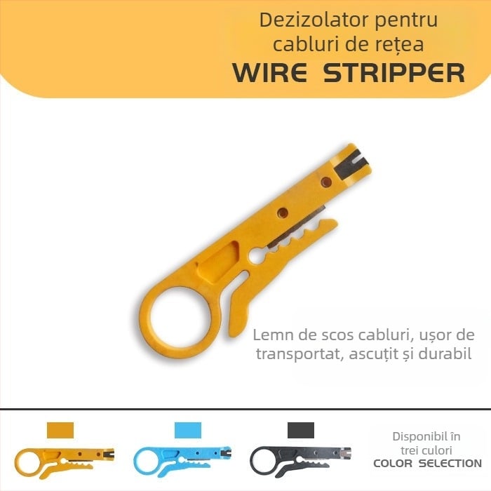 Unealtă multifuncțională de dezizolare și tăiere a cablurilor pentru cabluri coaxiale, de rețea, video și telefonice