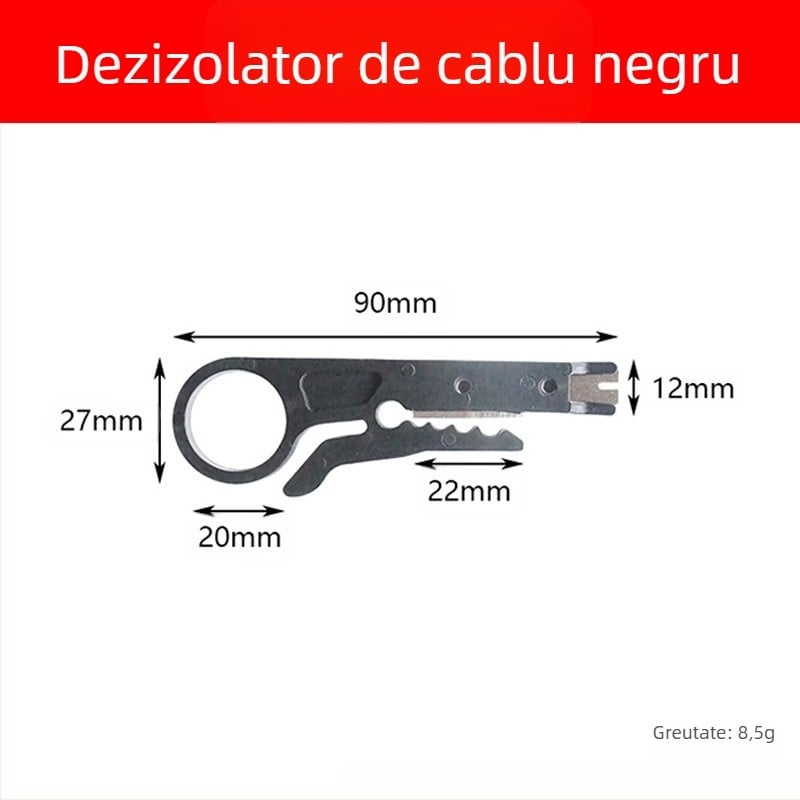 Unealtă multifuncțională de dezizolare și tăiere a cablurilor pentru cabluri coaxiale, de rețea, video și telefonice