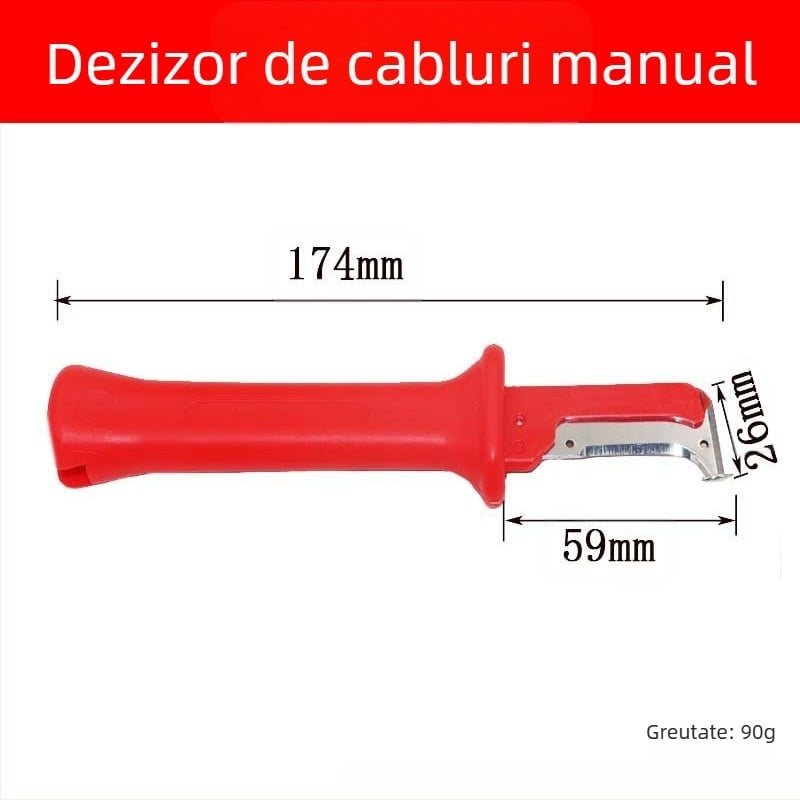 Unealtă multifuncțională de dezizolare și tăiere a cablurilor pentru cabluri coaxiale, de rețea, video și telefonice