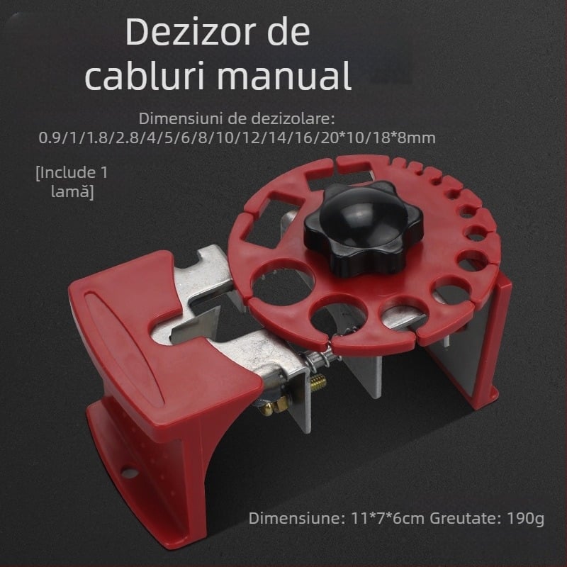 Unealtă multifuncțională de dezizolare și tăiere a cablurilor pentru cabluri coaxiale, de rețea, video și telefonice