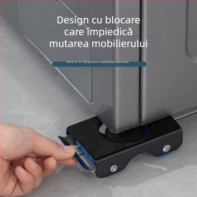 Cărucior mobil din oțel inoxidabil pentru living, bucătărie și baie — cu sarcină mare, fără montaj