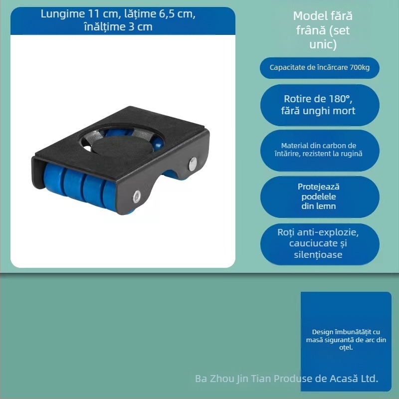 Cărucior mobil din oțel inoxidabil pentru living, bucătărie și baie — cu sarcină mare, fără montaj
