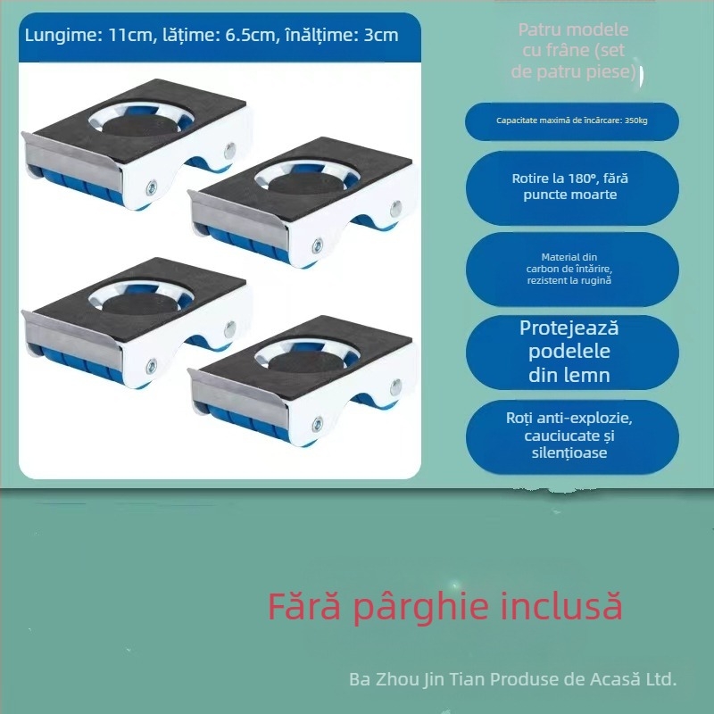 Cărucior mobil din oțel inoxidabil pentru living, bucătărie și baie — cu sarcină mare, fără montaj