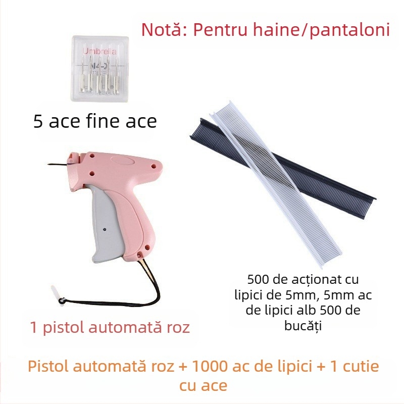Instrument de injecție etichetă cu ac fin pentru haine și prosoape, plastic, design minimalist modern, fără personalizare, fără logo