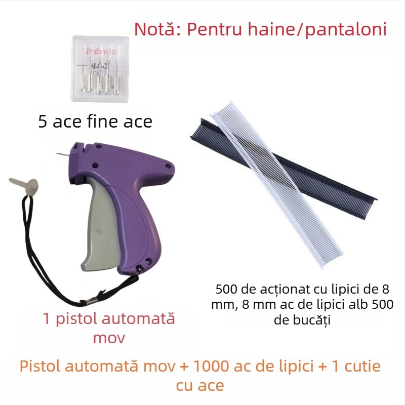 Instrument de injecție etichetă cu ac fin pentru haine și prosoape, plastic, design minimalist modern, fără personalizare, fără logo
