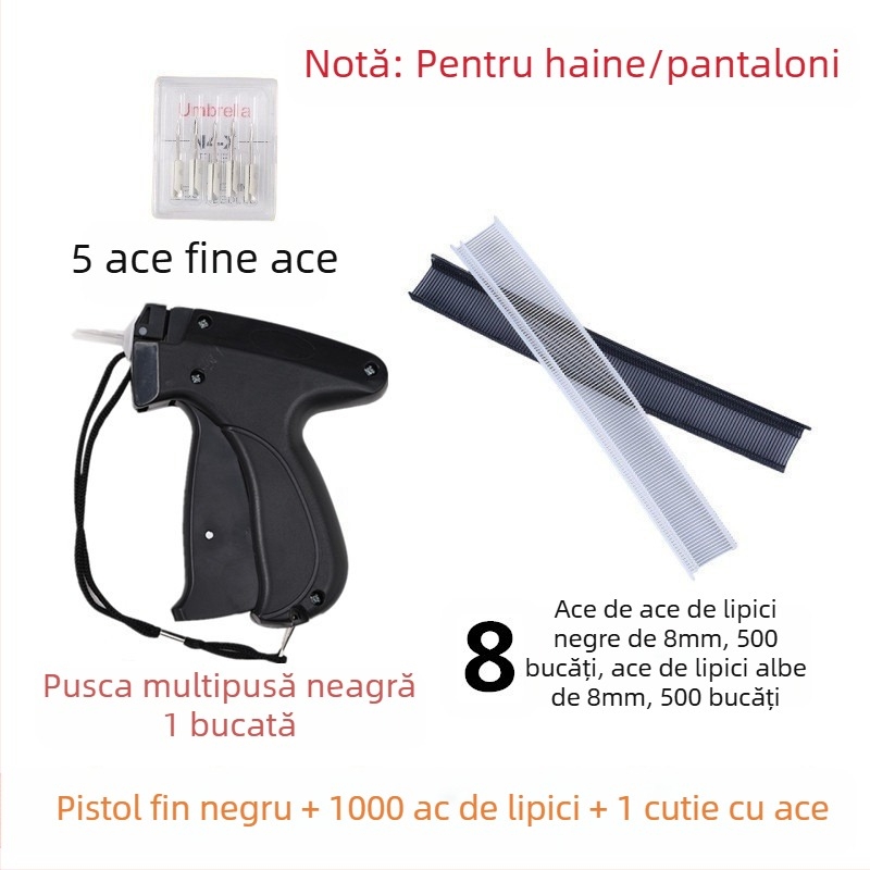 Instrument de injecție etichetă cu ac fin pentru haine și prosoape, plastic, design minimalist modern, fără personalizare, fără logo