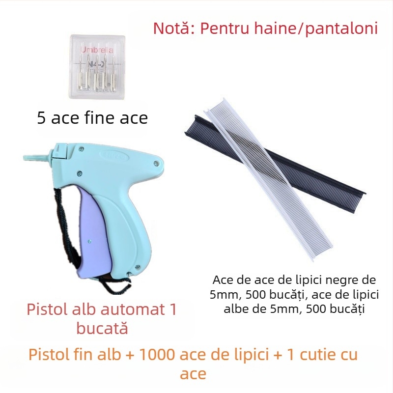 Instrument de injecție etichetă cu ac fin pentru haine și prosoape, plastic, design minimalist modern, fără personalizare, fără logo
