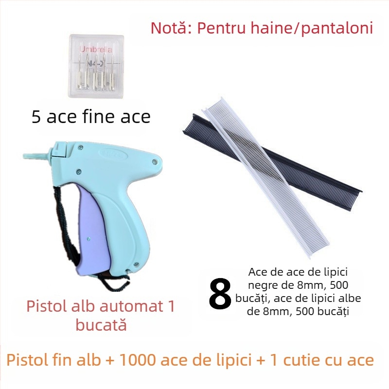 Instrument de injecție etichetă cu ac fin pentru haine și prosoape, plastic, design minimalist modern, fără personalizare, fără logo
