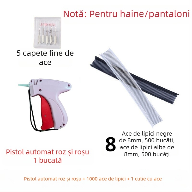 Instrument de injecție etichetă cu ac fin pentru haine și prosoape, plastic, design minimalist modern, fără personalizare, fără logo