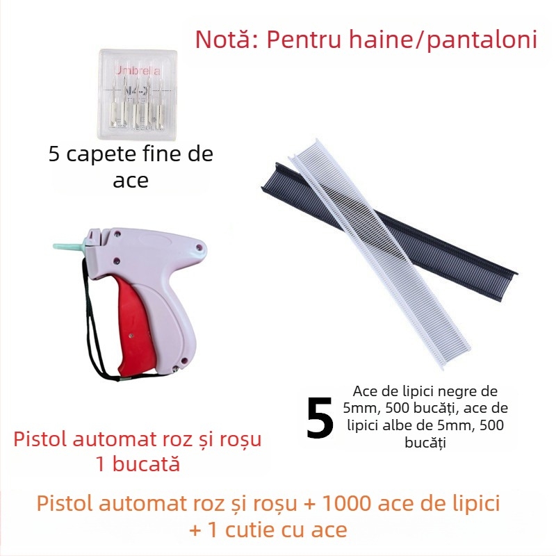 Instrument de injecție etichetă cu ac fin pentru haine și prosoape, plastic, design minimalist modern, fără personalizare, fără logo