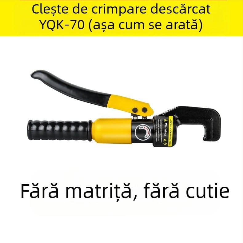 Clește hidraulic manual pentru cabluri, vârfuri cupru-aluminiu – 40Cr, model YQK70120240300, cabluri 4–70 mm², instrument electric portabil