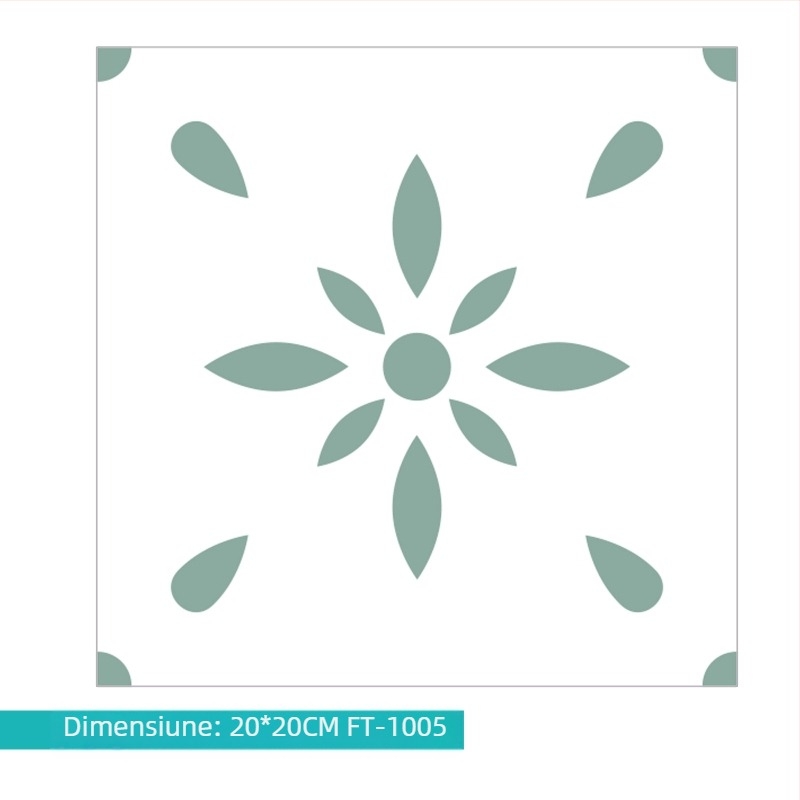 Decaluri autocolante pentru podea cu model Baroc, grosime 0,8 mm, antiderapante, potrivite pentru sufragerie, dormitor, hol și spații sportive