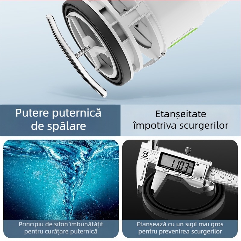 Set supape pentru toaletă: supapă de alimentare, supapă de evacuare, potrivire universală, plutitor rezervor