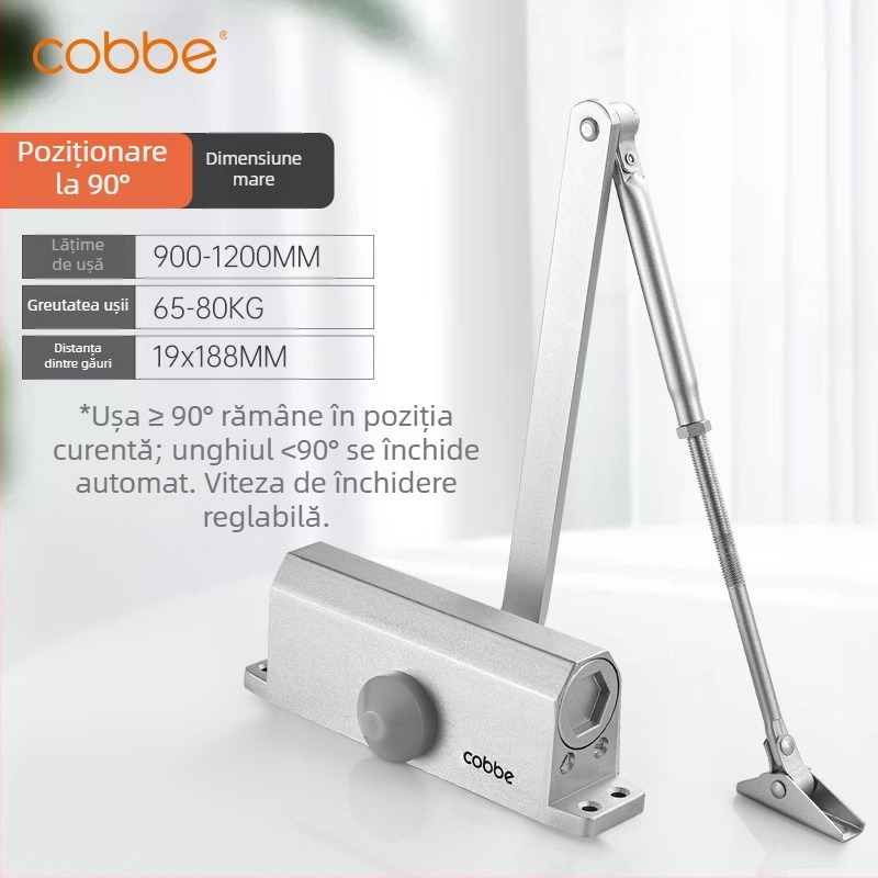 Închizător de uși automat cu amortizor hidraulic | Aluminiu turnat | Model CL-BMQ01 | Brand Cobbe/Cabe | Design modern minimalist | Uz casnic