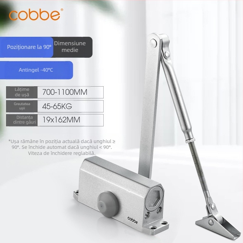 Închizător de uși automat cu amortizor hidraulic | Aluminiu turnat | Model CL-BMQ01 | Brand Cobbe/Cabe | Design modern minimalist | Uz casnic