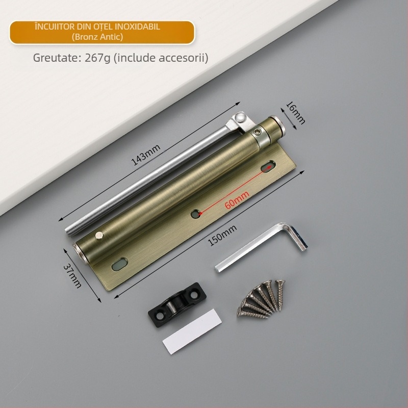 Închizător de ușă simplu din oțel inoxidabil — design modern minimalist, personalizabil, brand Wuxin haopin