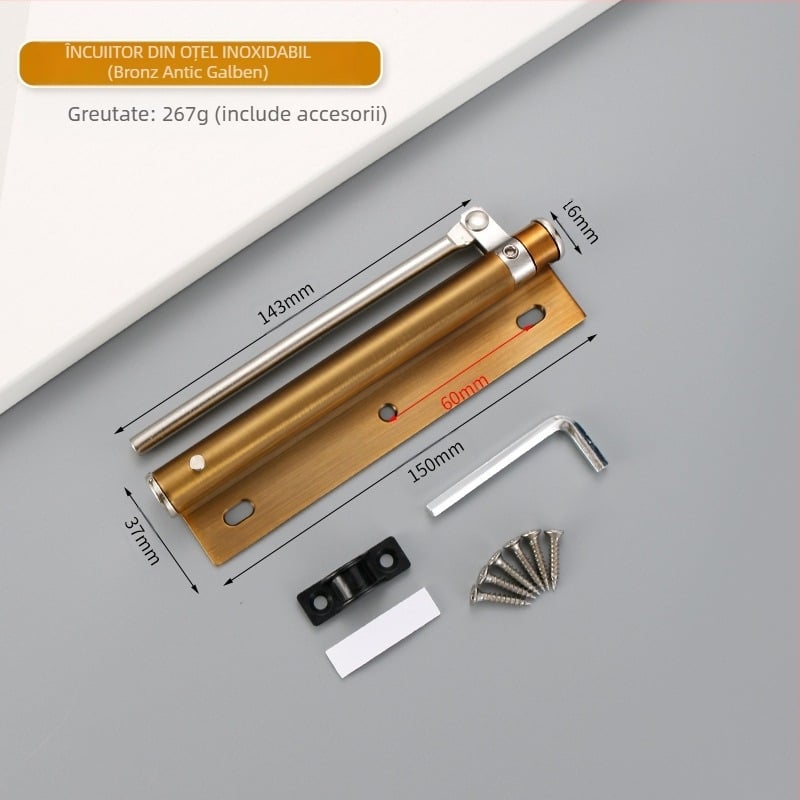 Închizător de ușă simplu din oțel inoxidabil — design modern minimalist, personalizabil, brand Wuxin haopin