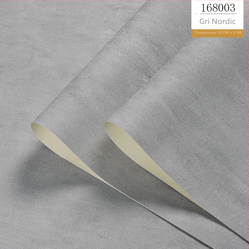 Tapet cu lut diatom, în stil industrial, pentru living și dining, gri beton 3D, impermeabil