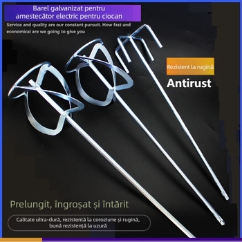 Cap de amestec pentru ciocan rotopercutor, vârf pătrat, palete duble pentru vopsea, construcție metalică