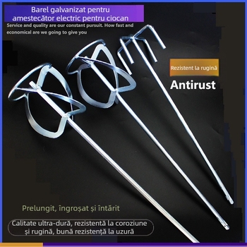 Cap de amestec pentru ciocan rotopercutor, vârf pătrat, palete duble pentru vopsea, construcție metalică