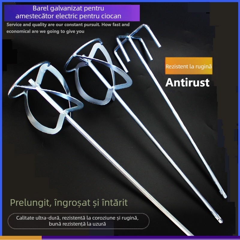 Cap de amestec pentru ciocan rotopercutor, vârf pătrat, palete duble pentru vopsea, construcție metalică