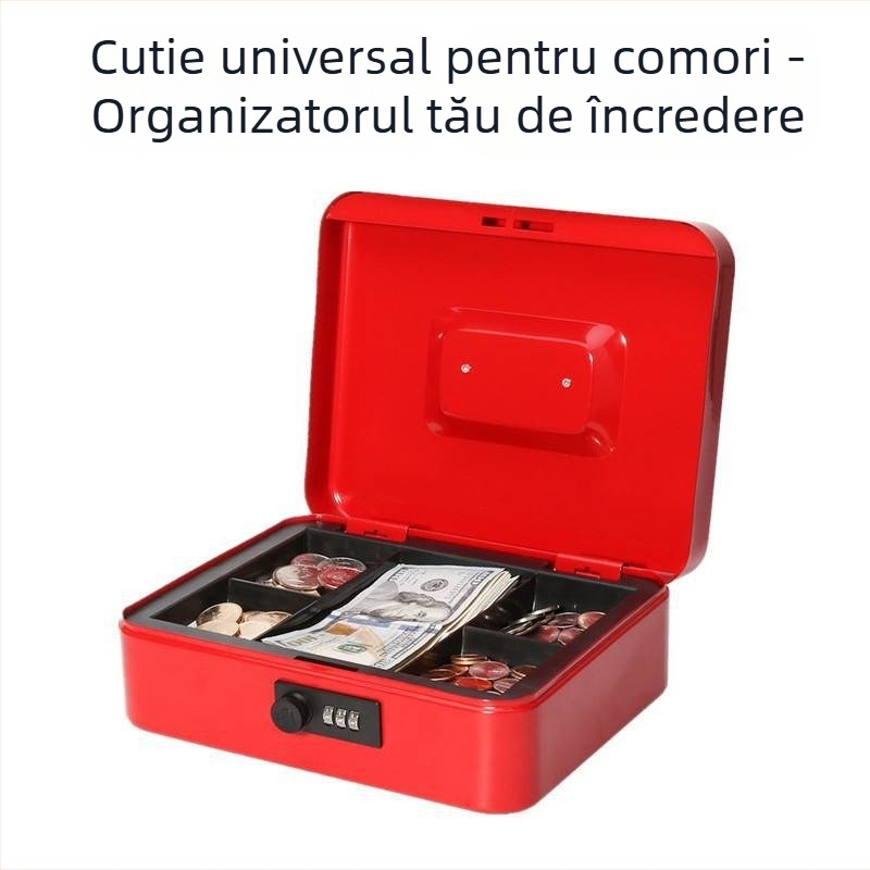 Cutie de depozitare închisă cu încuietoare dublă, din oțel laminat la rece, portabilă