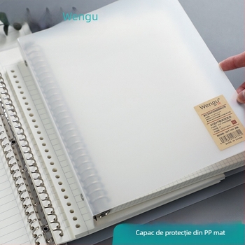 Caiet Wen Gu cu foi detașabile, copertă PP, hârtie offset, 80 g/m², stil pentru birou