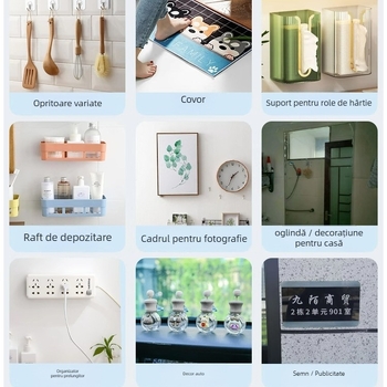 Bandă nano dublu-adezivă — Brand JIUMO; Material: acrilic; Montare: lipire; Lansare pe piață: 2023; Categorie produs: cârlig cu ventuză